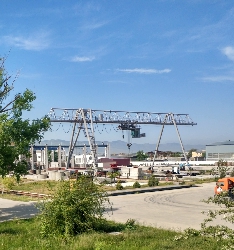 Строительство мостового полигона, на территории завода.